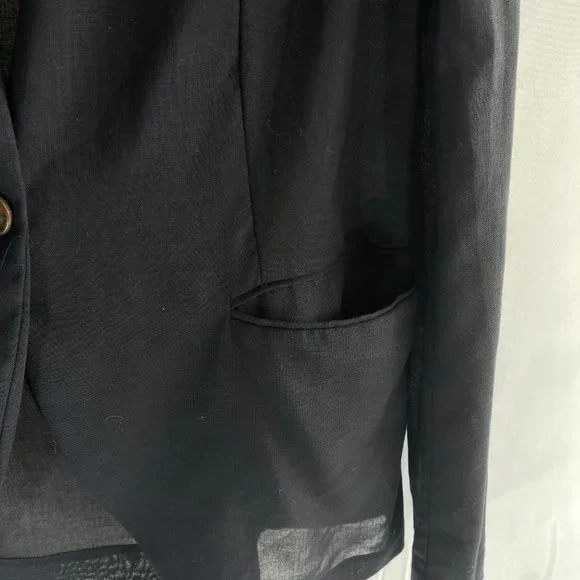 MALO Women's Jacket Black blazer 100% cashmere jacket Authentic jacket Italy - Picture 5 of 16